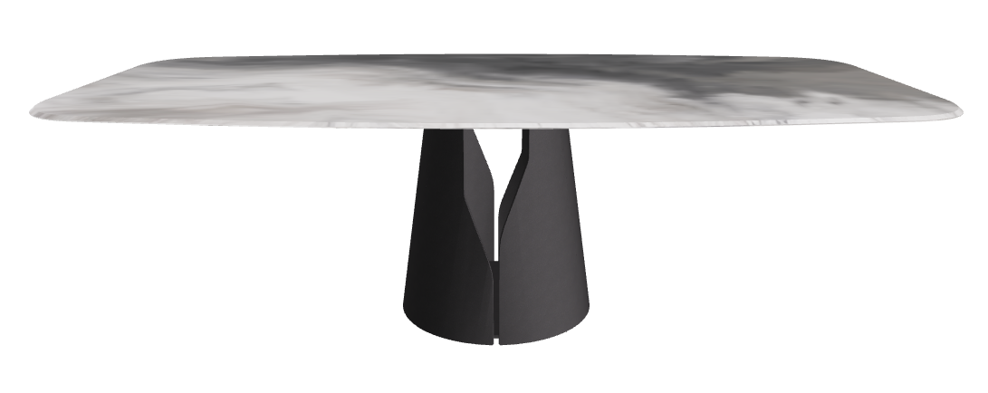Cattelan Italia Giano Crystalart Rectangular & Barrel-Shaped Dining Table