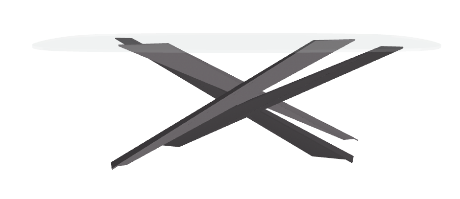 Cattelan Italia Lancer Glass Dining Table