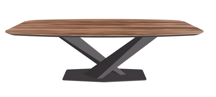 Cattelan Italia Stratos Wood Barrel-Shaped Dining Table
