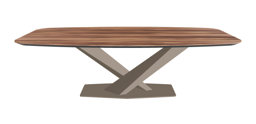Cattelan Italia Stratos Wood Barrel-Shaped Dining Table