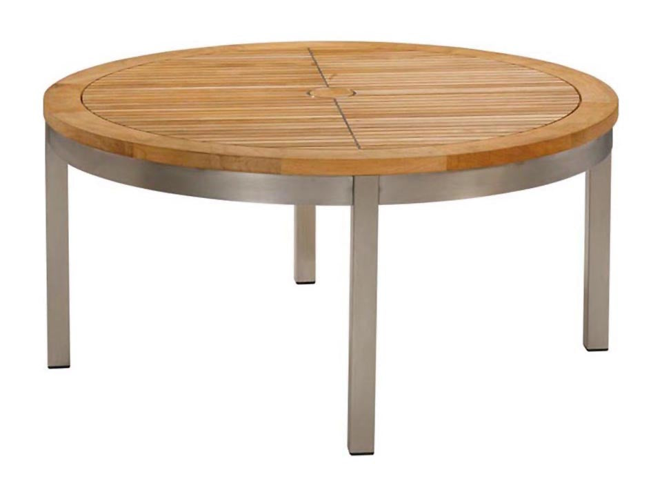 Equinox Occasional Conversation Table 100 Ø Circular Teak top