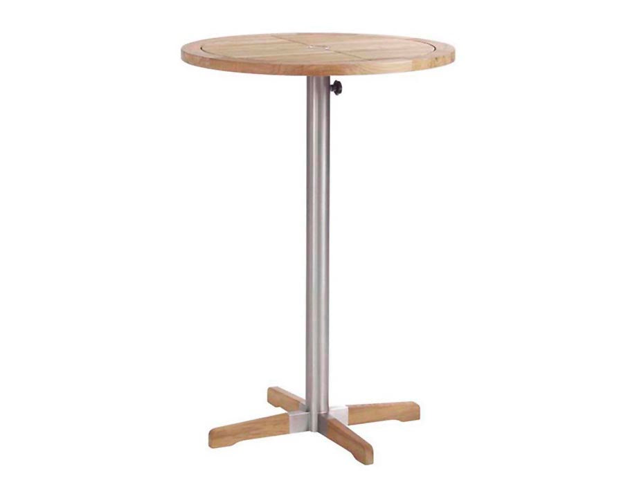 Equinox High Dining High Dining Bistro Table 70 Ø Circular Teak top