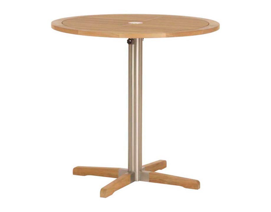 Equinox High Dining High Dining Bistro Table 100 Ø Circular Teak top