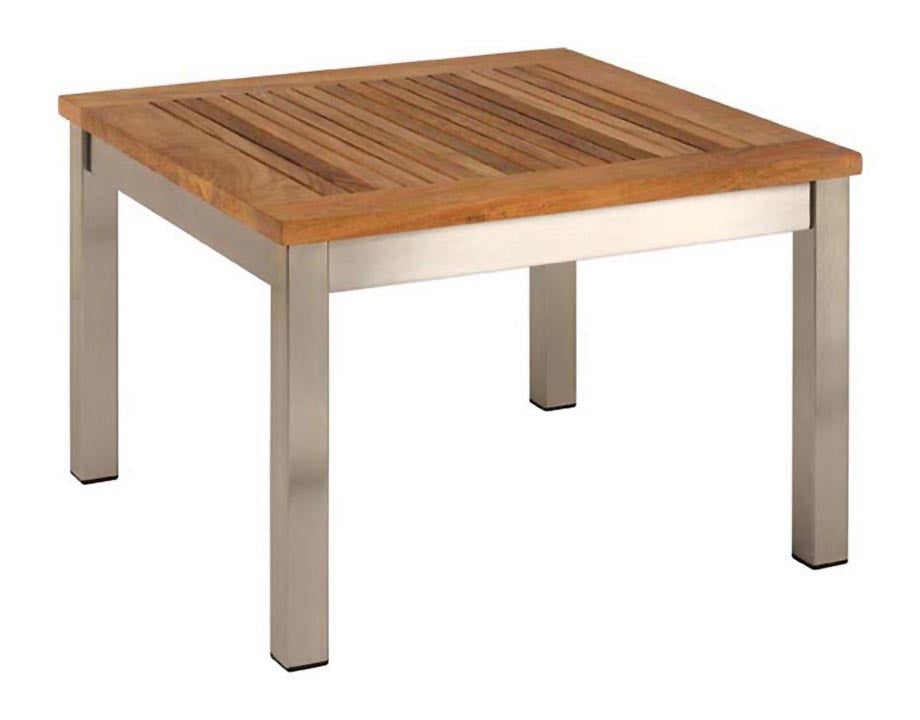 Equinox Occasional Low Table 60 Square Teak top