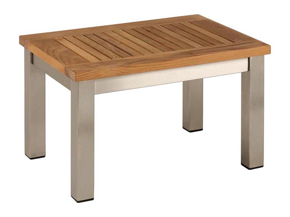 Equinox Occasional Lounger Table 49 Rectangular Teak top