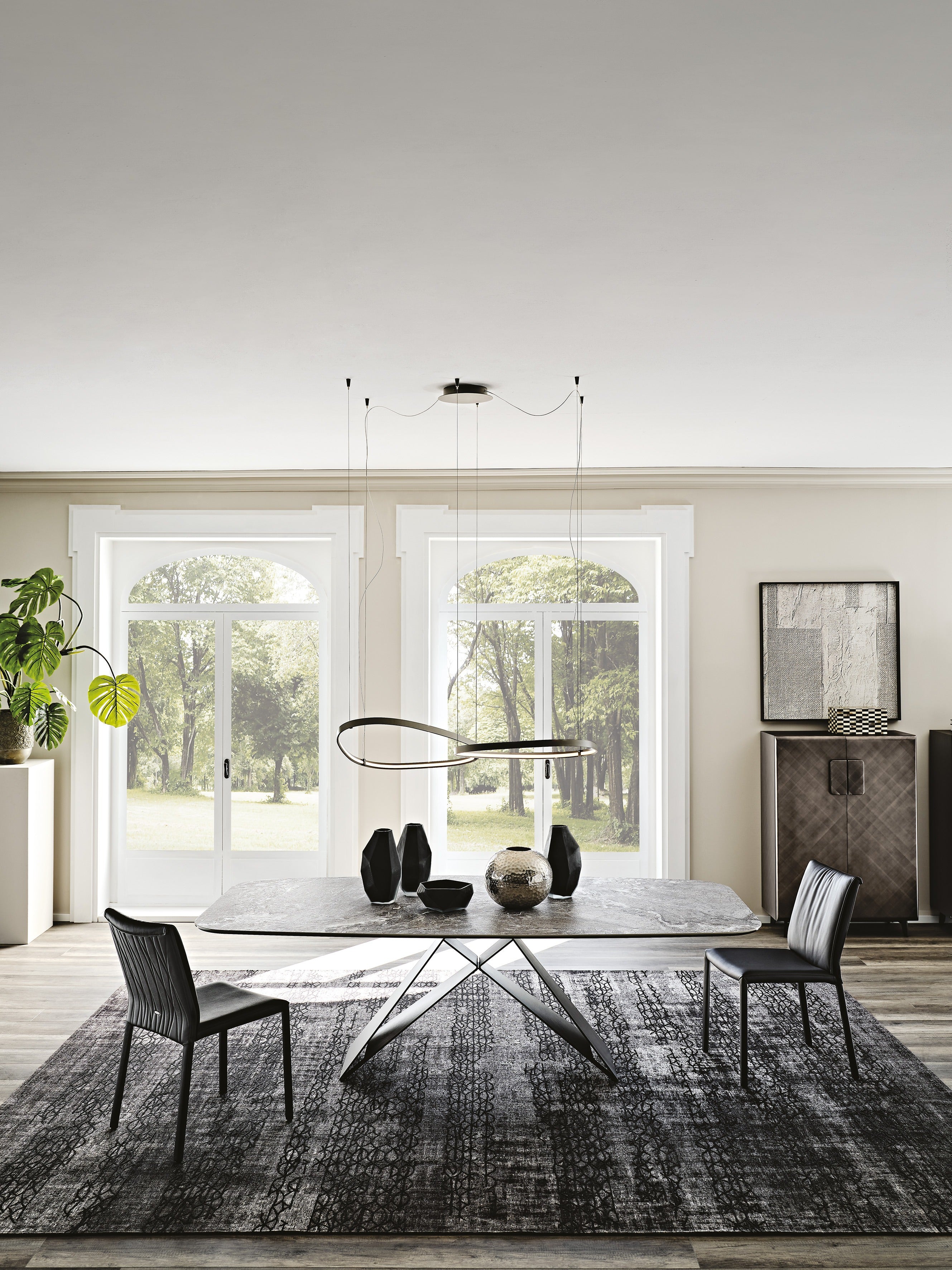 Cattelan Italia Magellano Steel Framed Ceiling Lamp