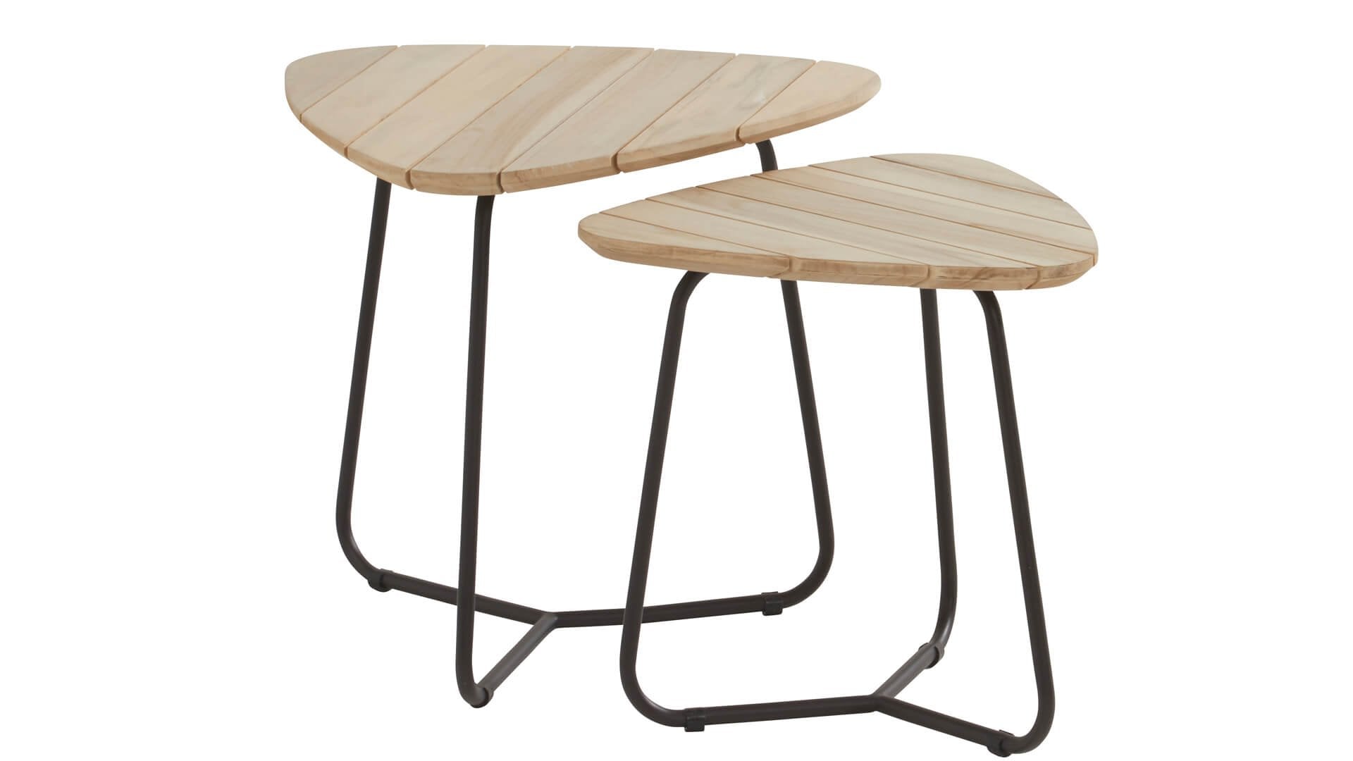 4 Seasons Outdoor Scandic Lounge Set With Axel Triangular Coffee Tables