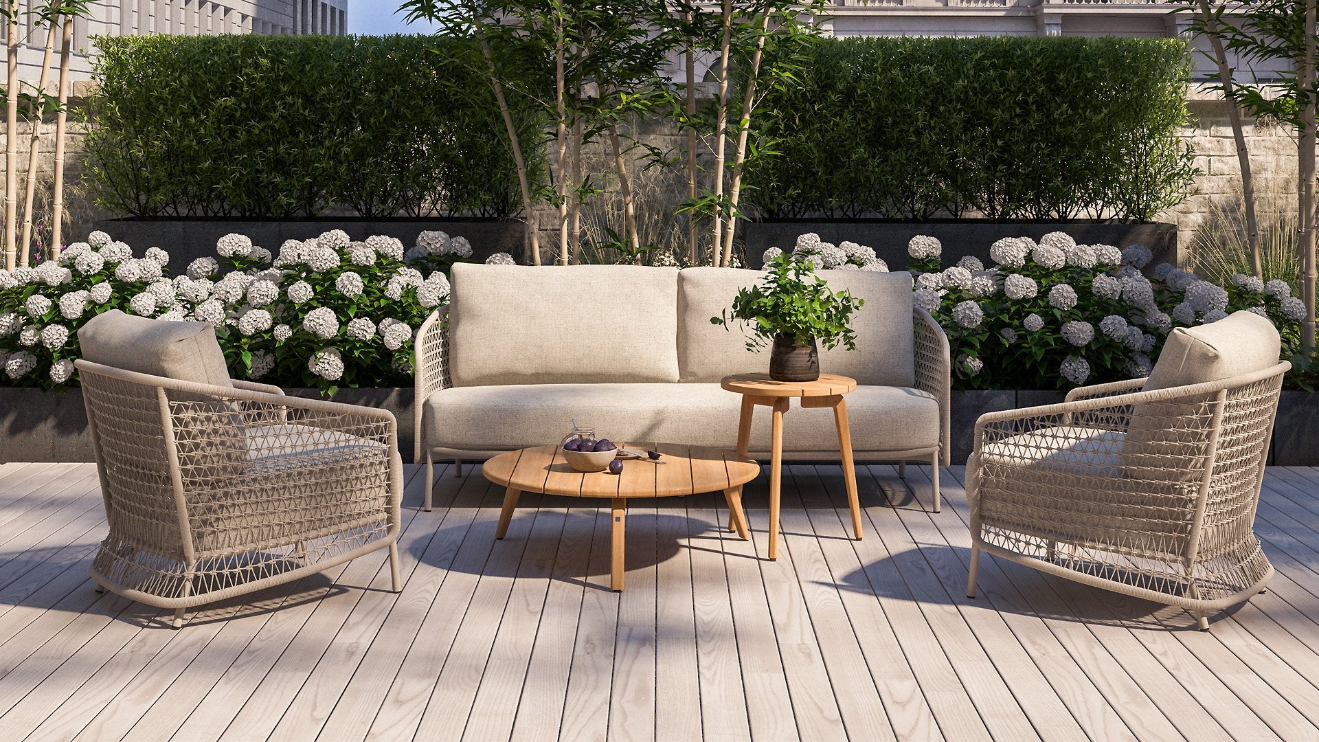 4 Seasons Outdoor Puccini Living 3 Seater Bench