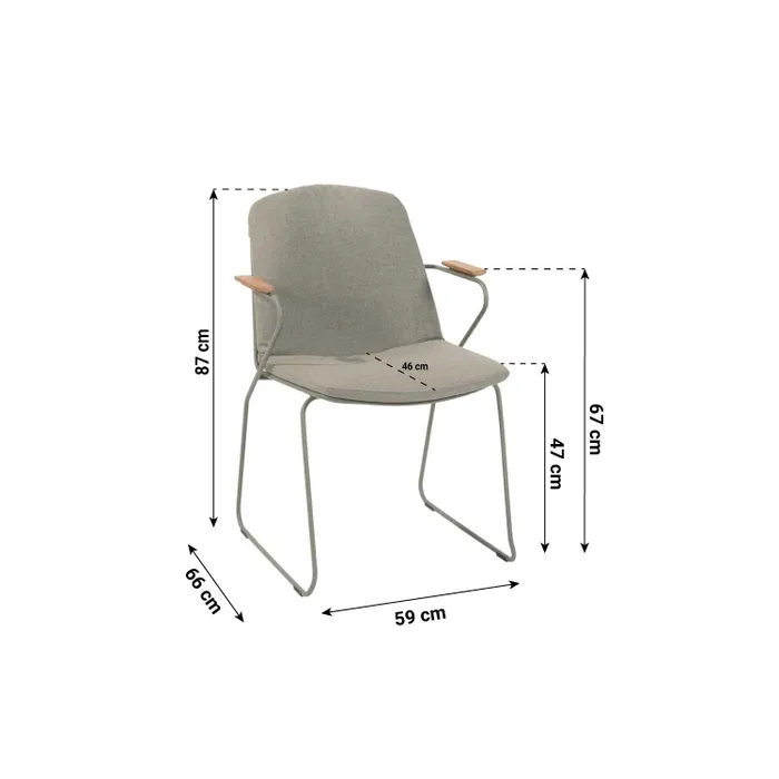 4 Seasons Outdoor Veneto Dining Chair with cushion (Set of 6)