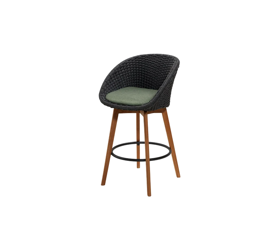 Cane-line Peacock Bar Chair with Teak Legs