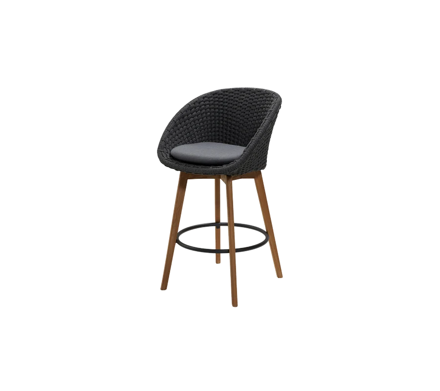 Cane-line Peacock Bar Chair with Teak Legs