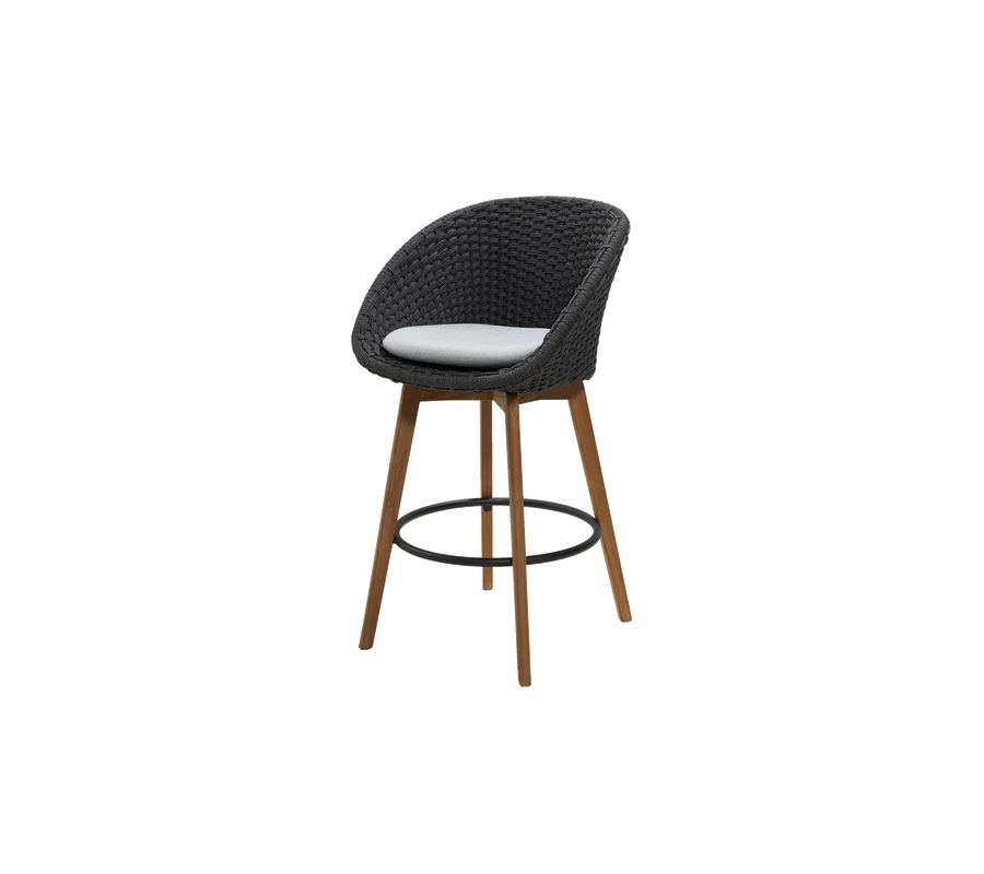 Cane-line Peacock Bar Chair with Teak Legs