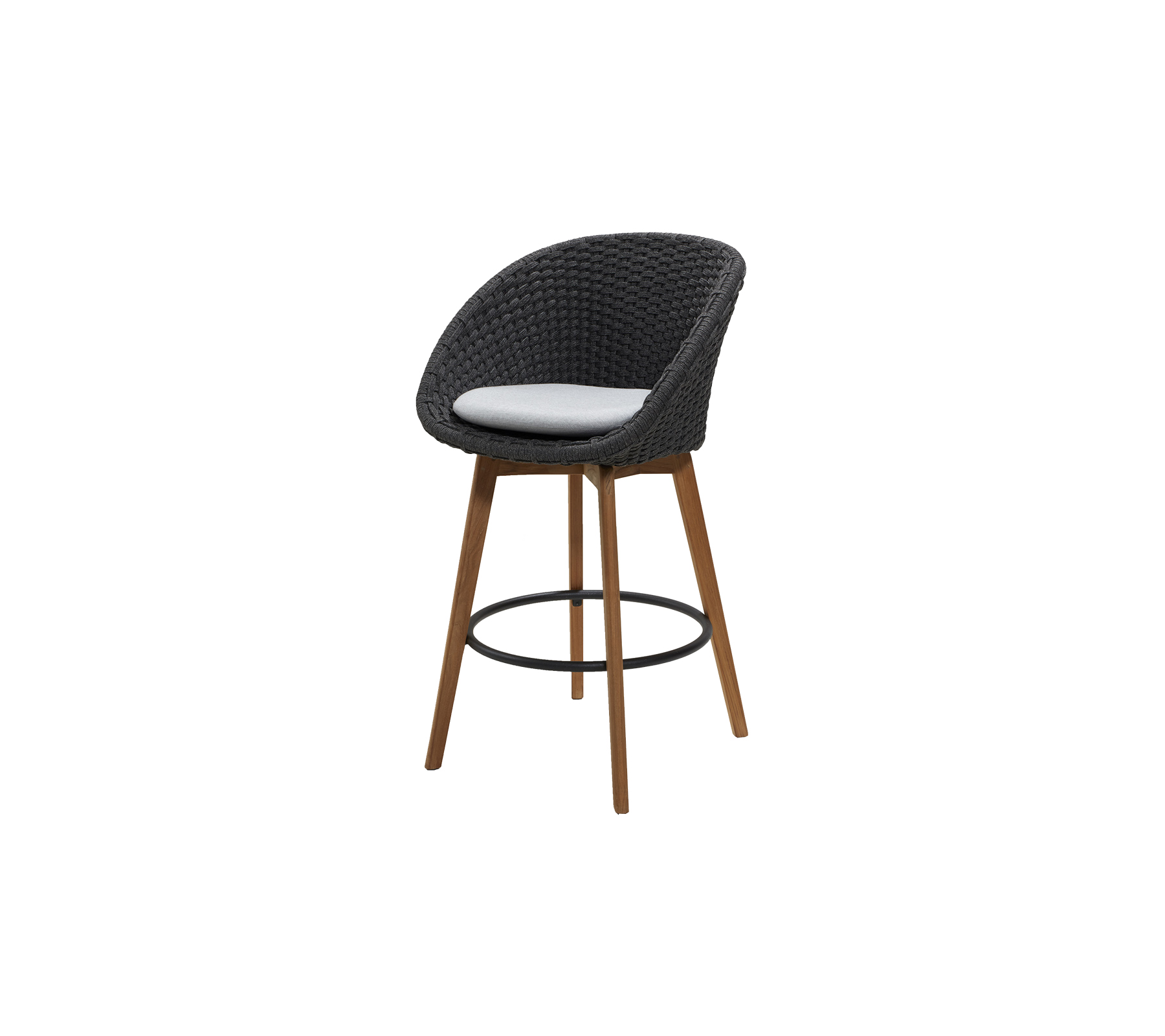 Cane-line Peacock Bar Chair with Teak Legs