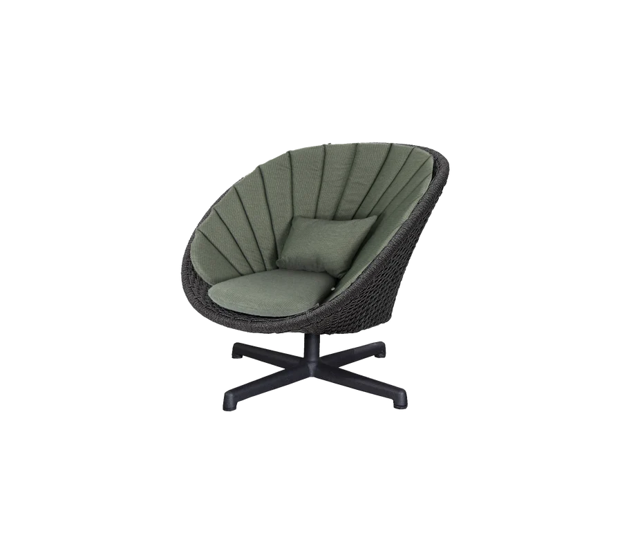 Cane-line Peacock Lounge Chair with Swivel Aluminium Base