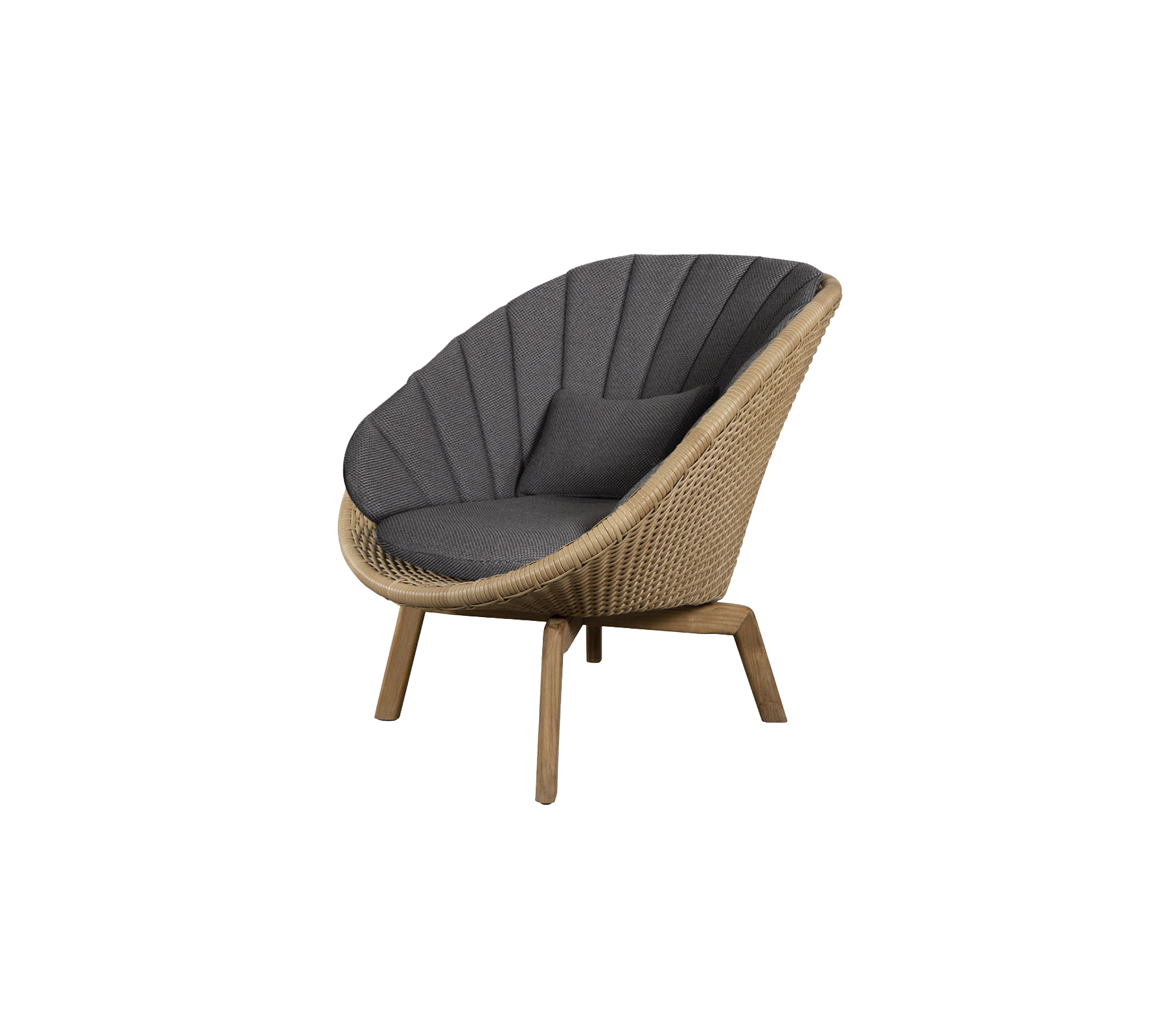 Cane-line Peacock Lounge Chair With Teak Legs