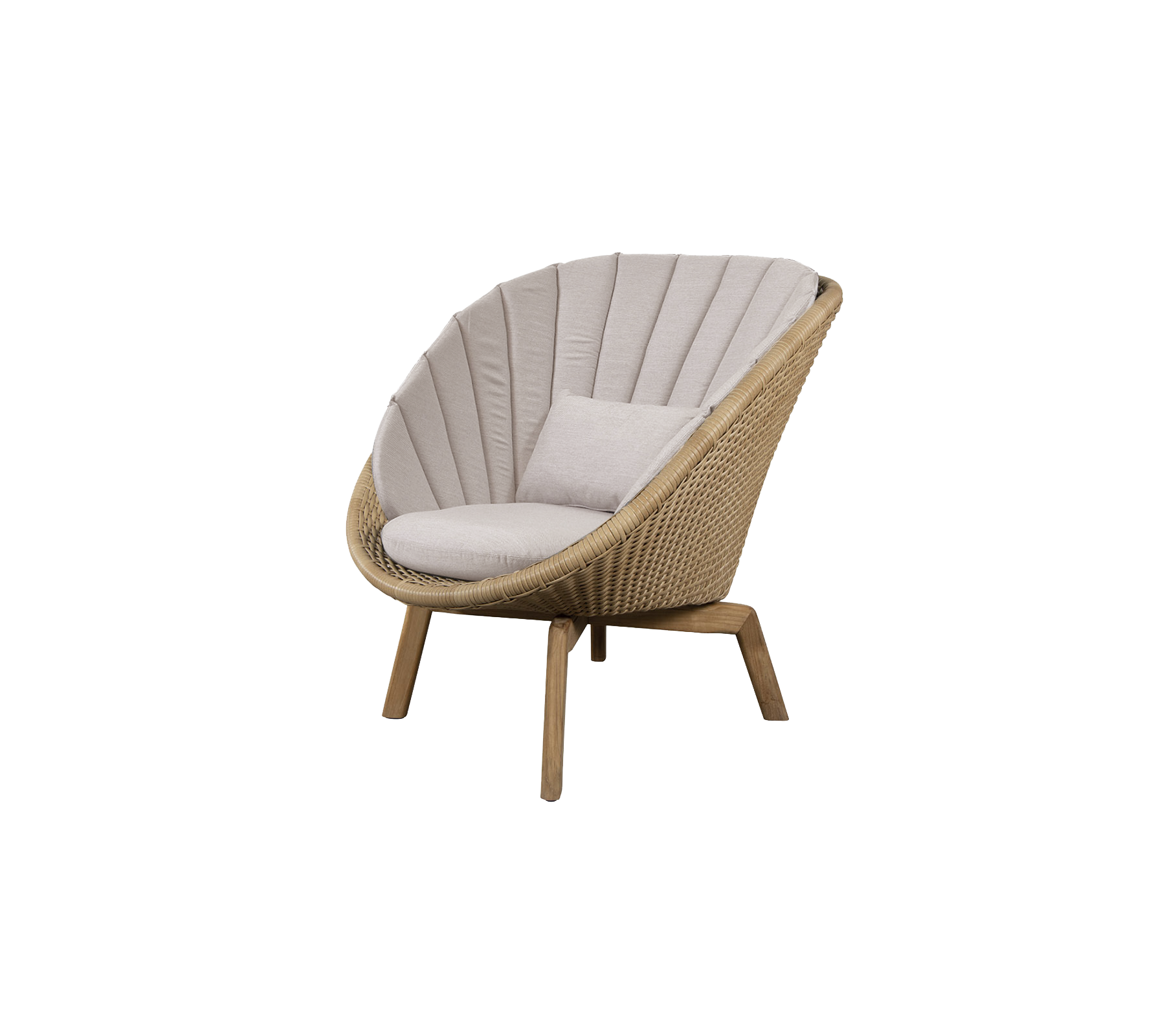 Cane-line Peacock Lounge Chair With Teak Legs