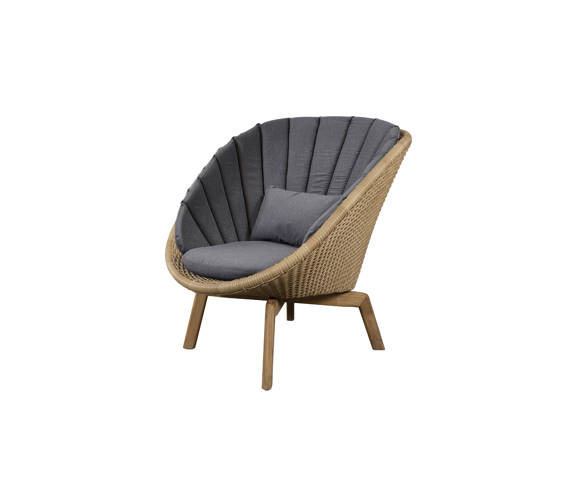 Cane-line Peacock Lounge Chair With Teak Legs