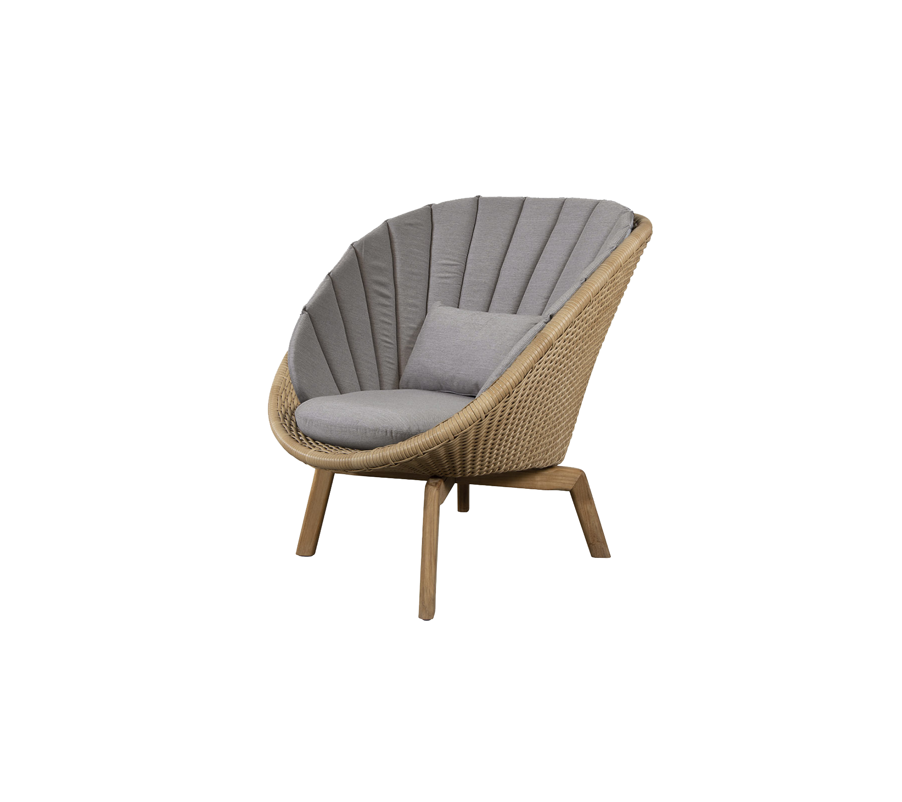 Cane-line Peacock Lounge Chair With Teak Legs