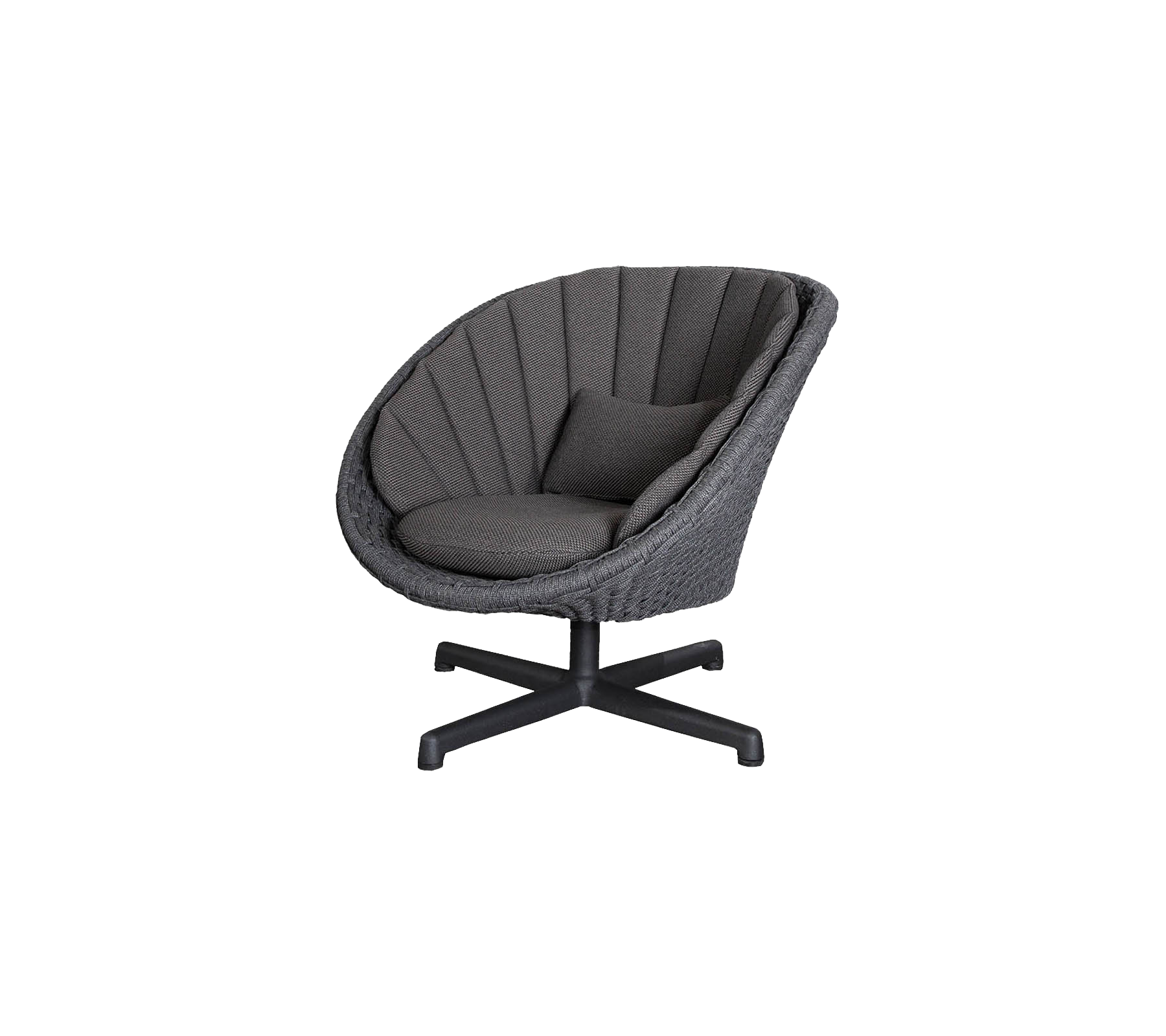 Cane-line Peacock Lounge Chair with Swivel Aluminium Base
