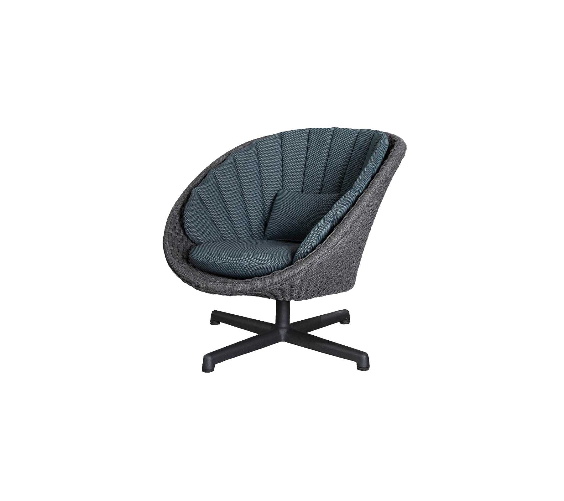Cane-line Peacock Lounge Chair with Swivel Aluminium Base