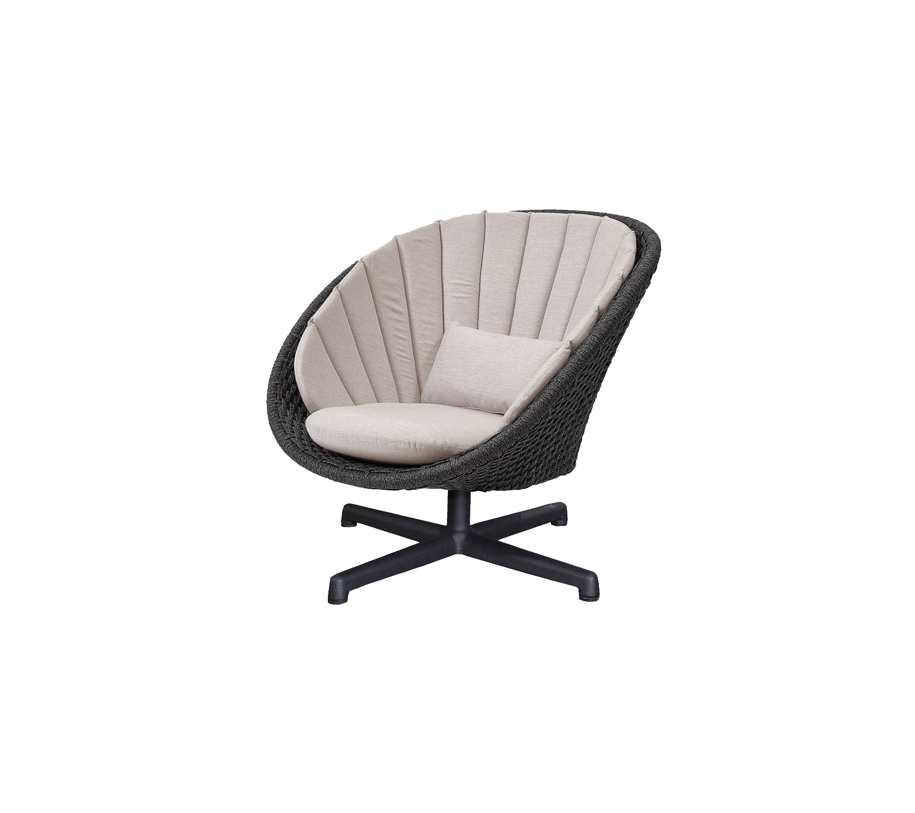 Cane-line Peacock Lounge Chair with Swivel Aluminium Base