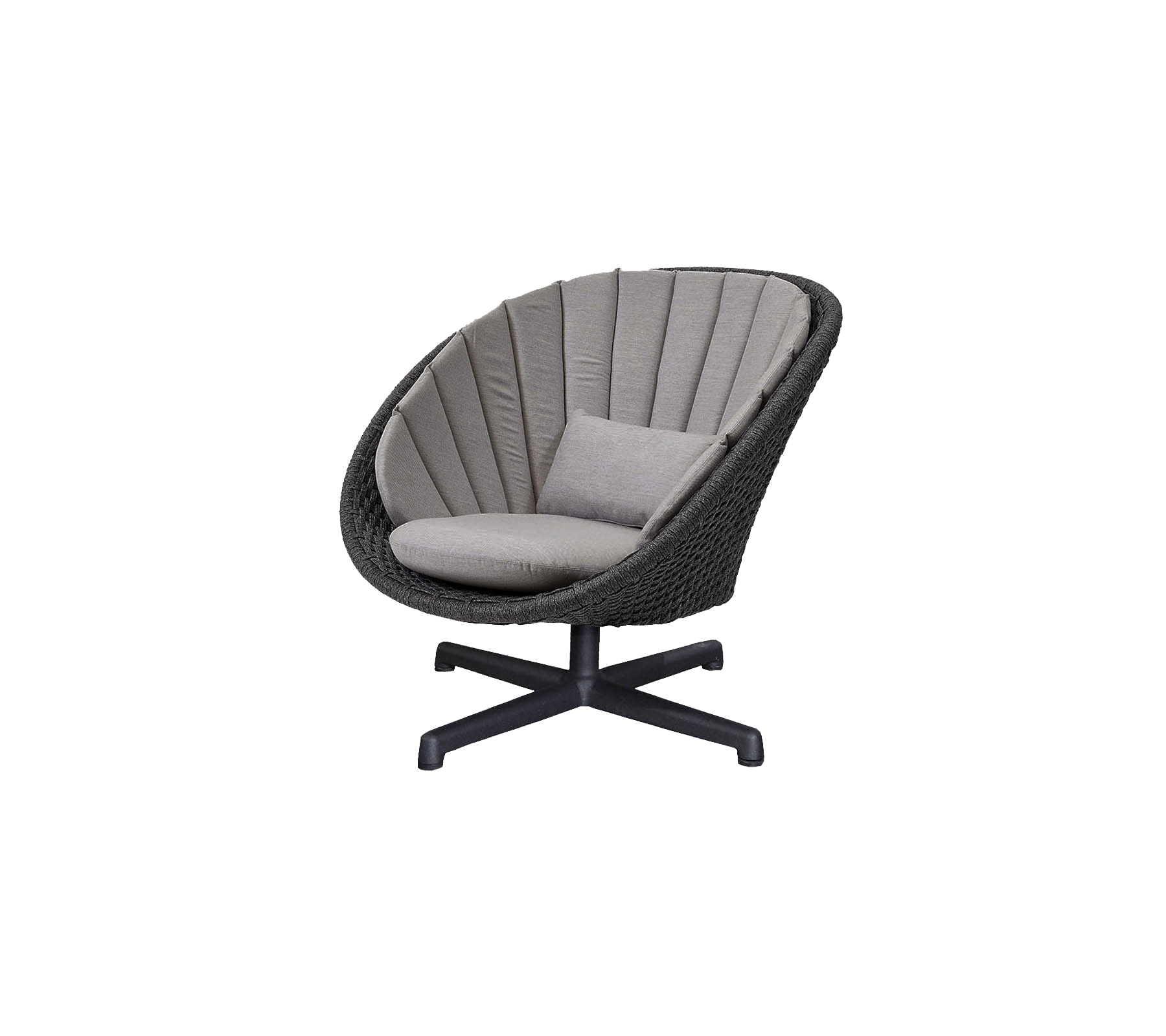 Cane-line Peacock Lounge Chair with Swivel Aluminium Base