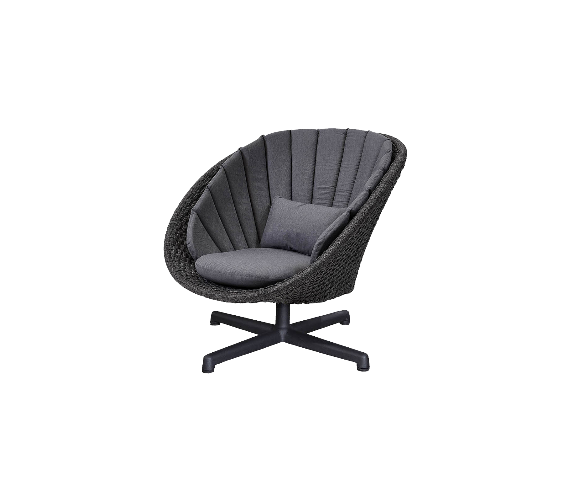 Cane-line Peacock Lounge Chair with Swivel Aluminium Base