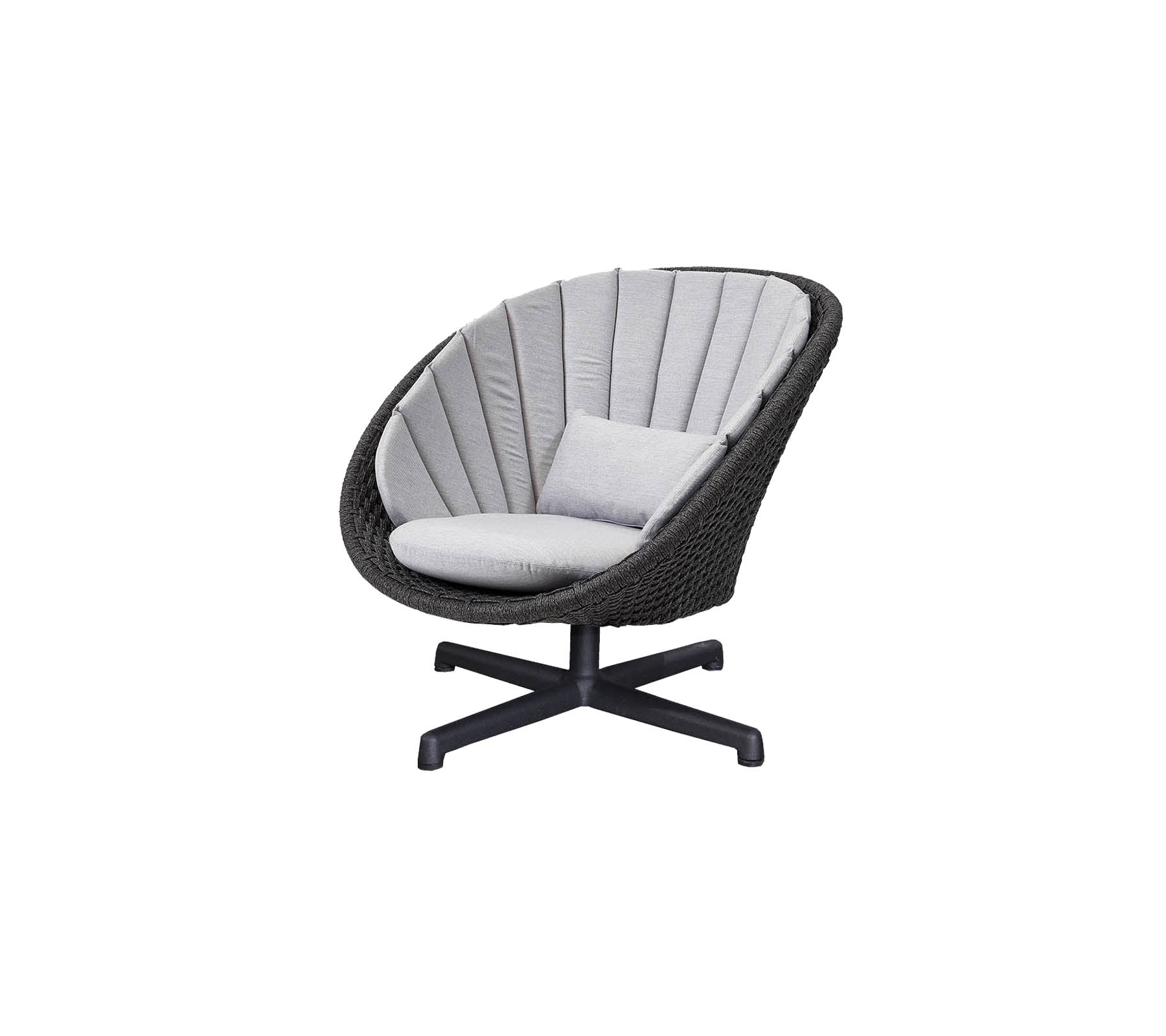 Cane-line Peacock Lounge Chair with Swivel Aluminium Base