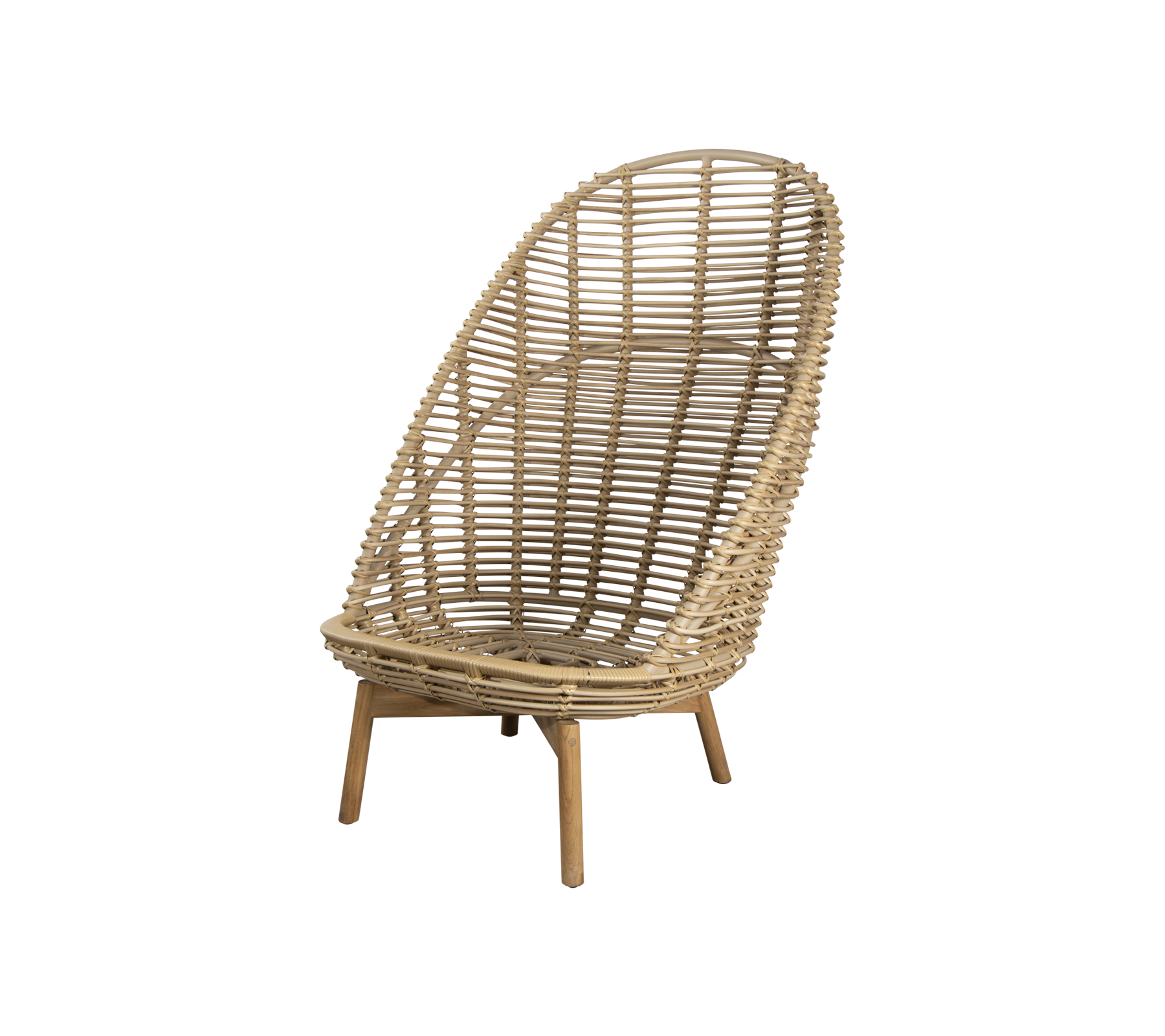 Cane-line Hive Highback Chair W/Teak Legs