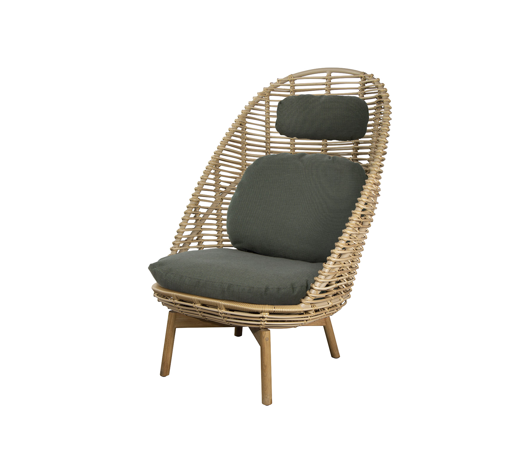 Cane-line Hive Highback Chair W/Teak Legs