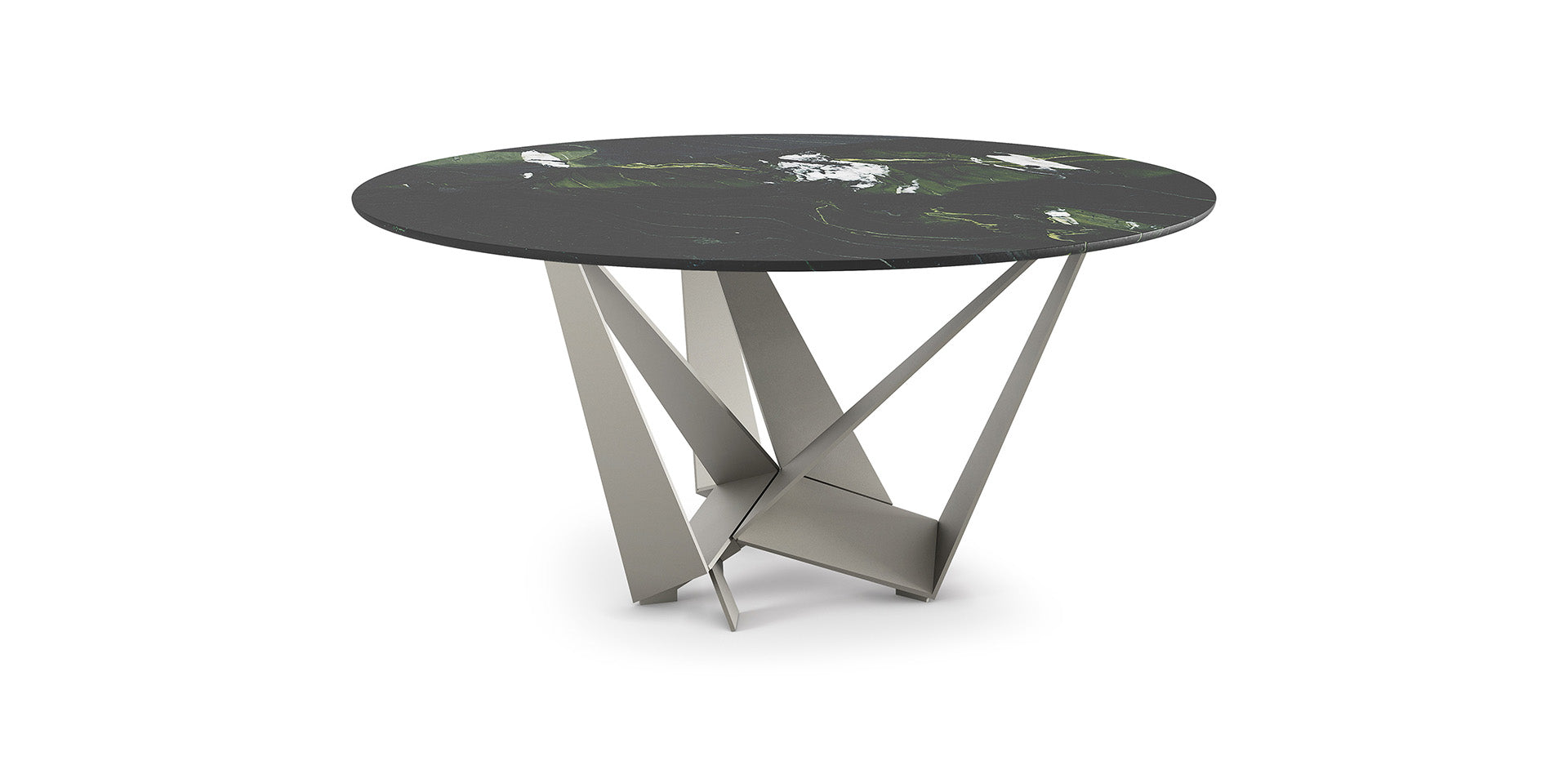 Cattelan Italia Skorpio Round & Biscuit Shaped Marble Dining Table