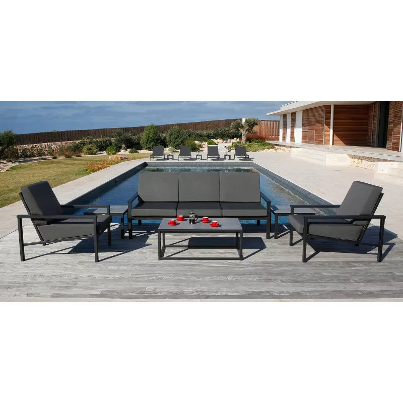 Barlow Tyrie Equinox Occasional Deep Seating Two-Seater Settee - Powder Coated