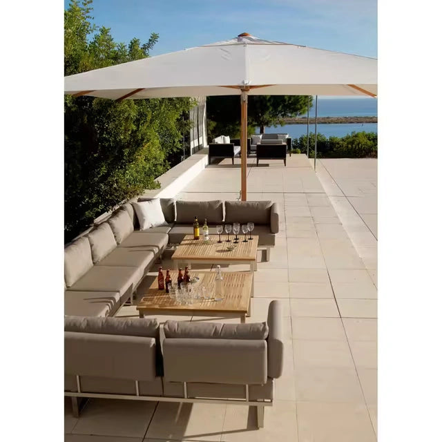 Barlow Tyrie Equinox Occasional Conversation Table 100 Square Teak Top