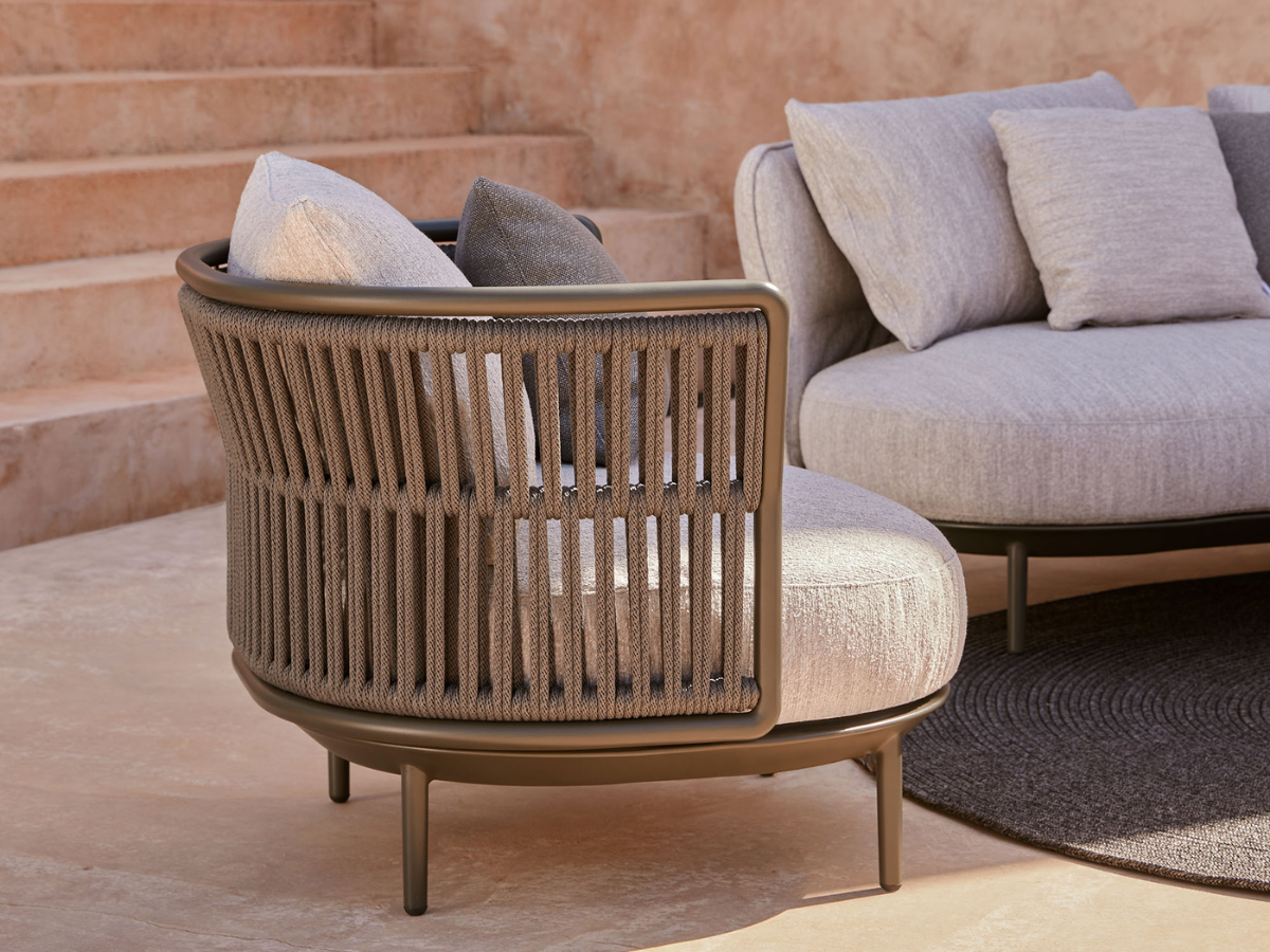 Point Furniture Amba Woven Lounge Armchair Aluminum Structure