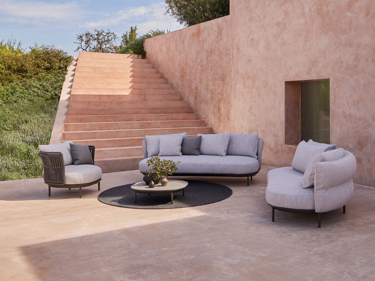 Point Furniture Amba Woven Lounge Armchair Aluminum Structure