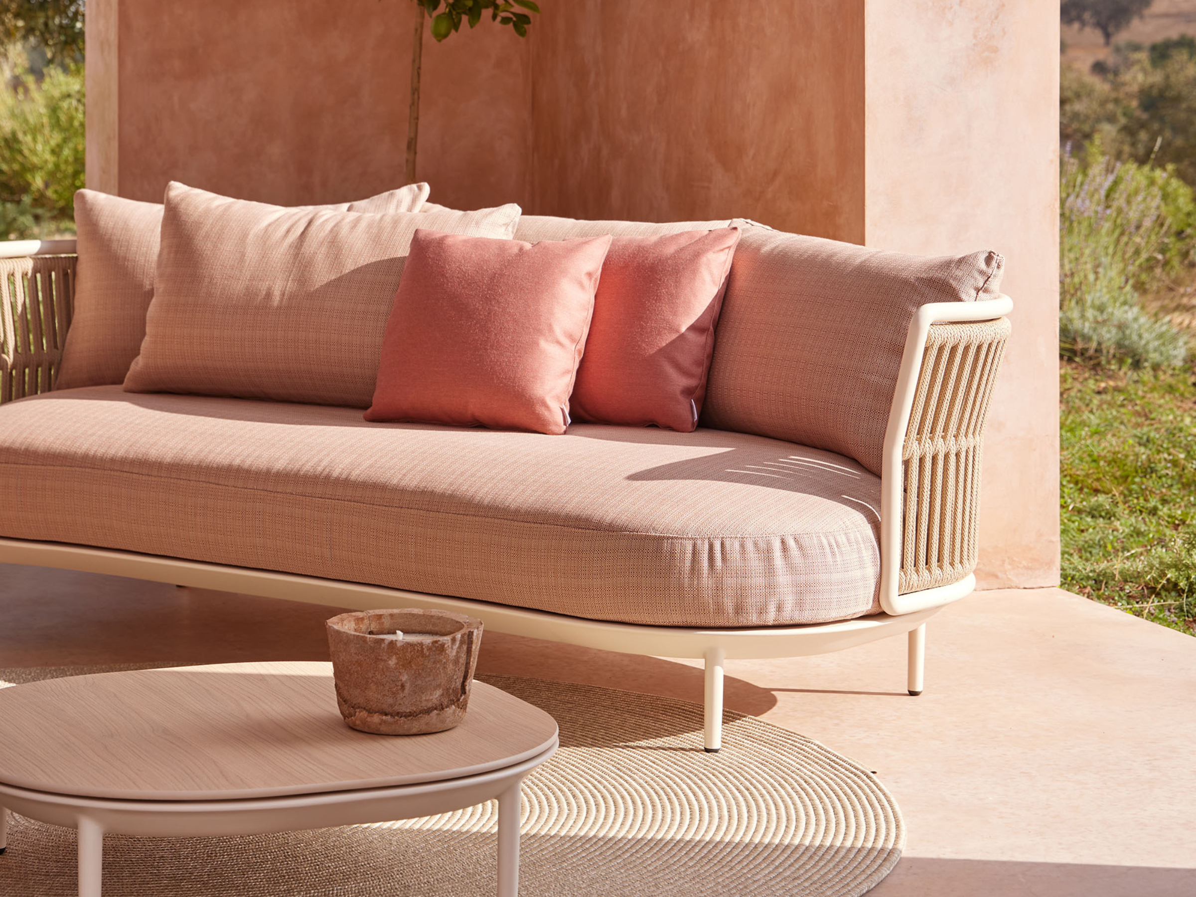 Point Furniture Amba Woven Sofa 2 Aluminum Structure