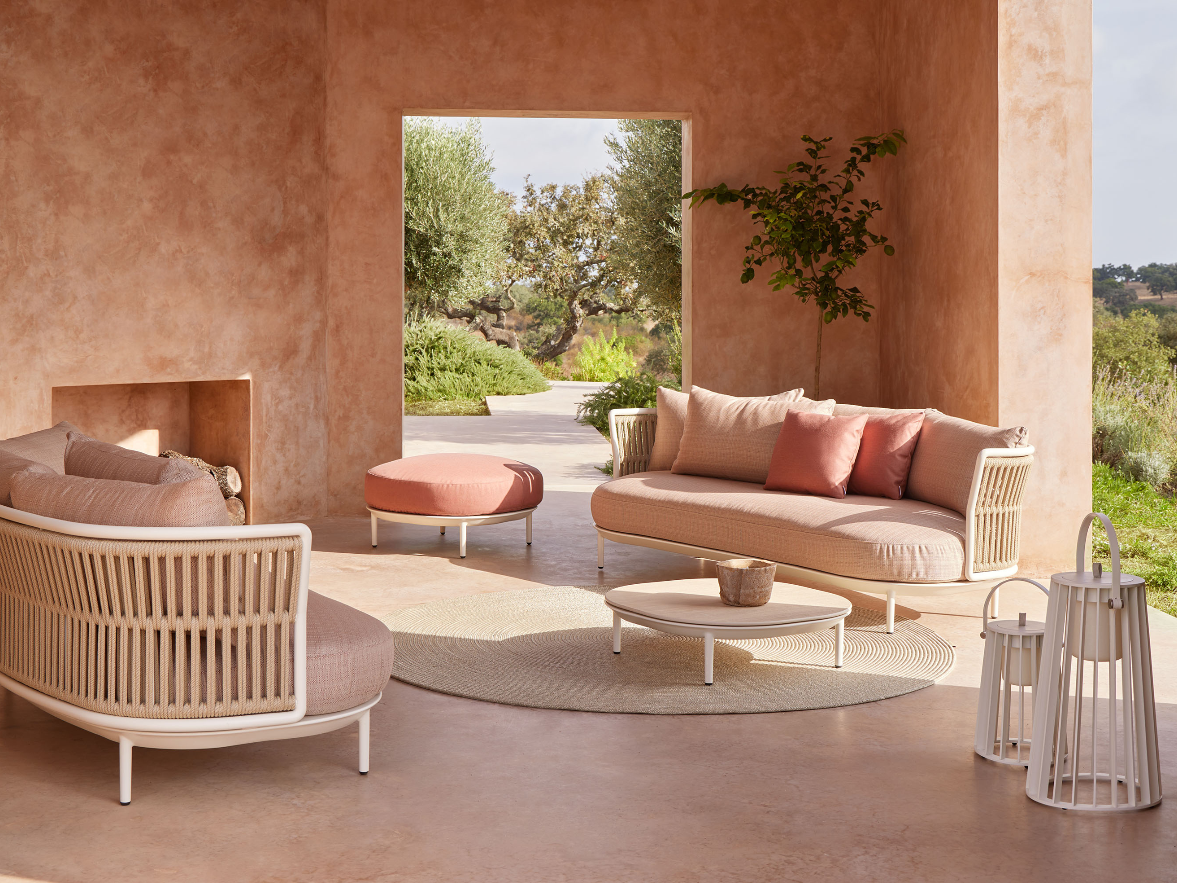 Point Furniture Amba Woven Sofa 2 Aluminum Structure