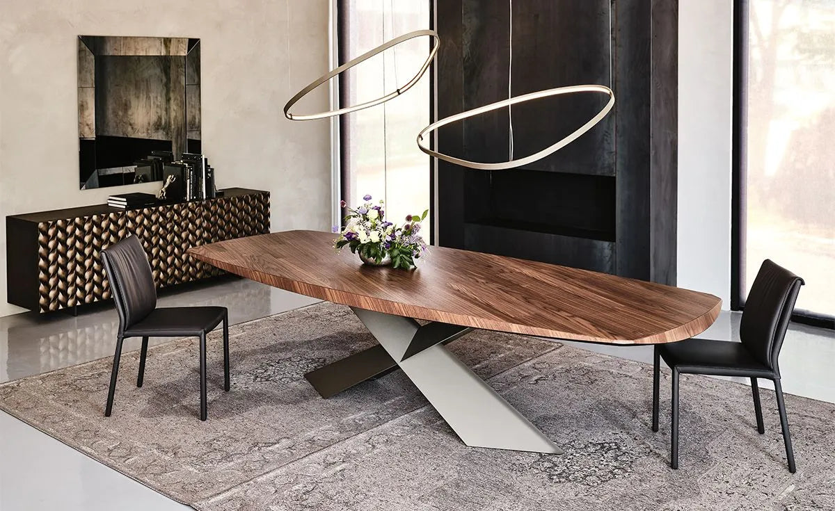 Cattelan Italia Tyron Wood Barrel-Shaped Dining Table