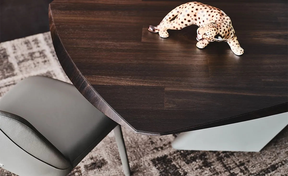 Cattelan Italia Tyron Wood Barrel-Shaped Dining Table