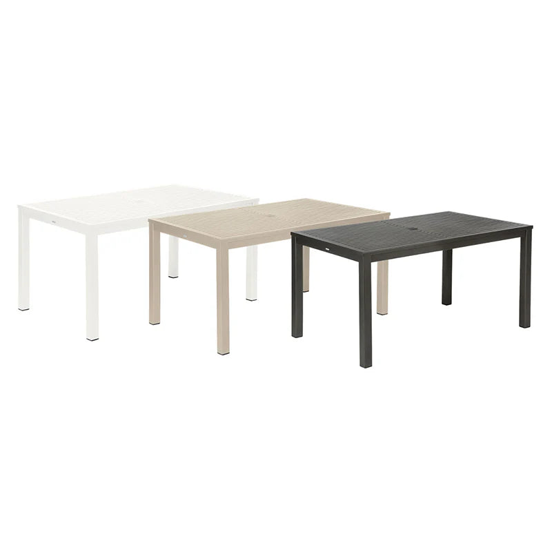 Barlow Tyrie Aura Narrow Dining Aluminium Narrow Table 140