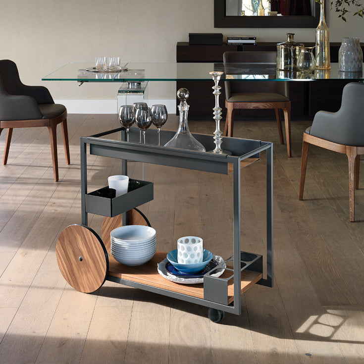 Cattelan Italia Brandy Open Showcase In Clear Glass