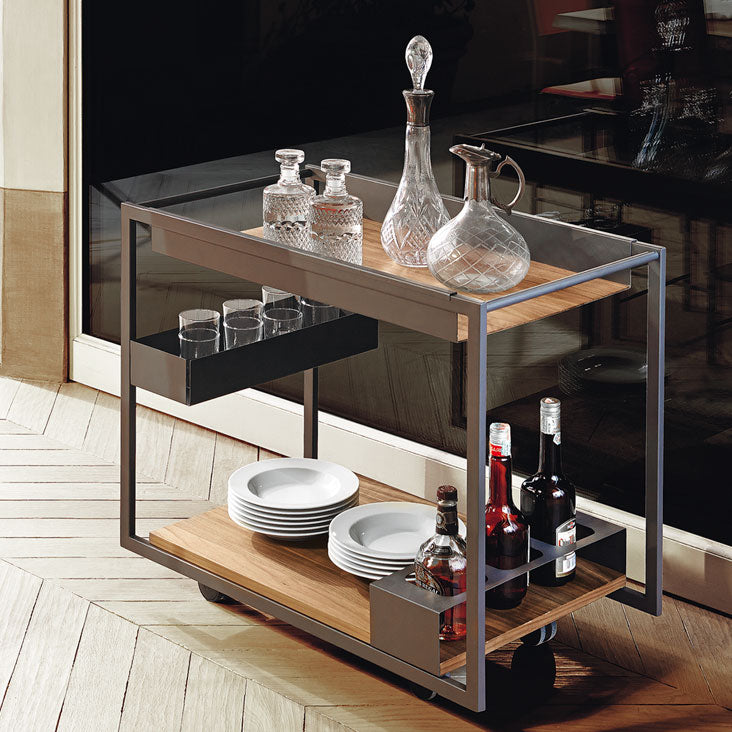 Cattelan Italia Mojito Wood Trolley Bar