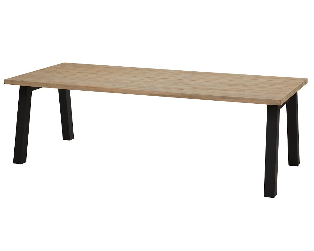 4 Seasons Outdoor Derby Teak Top 240x100 Cm Anthracite Legs