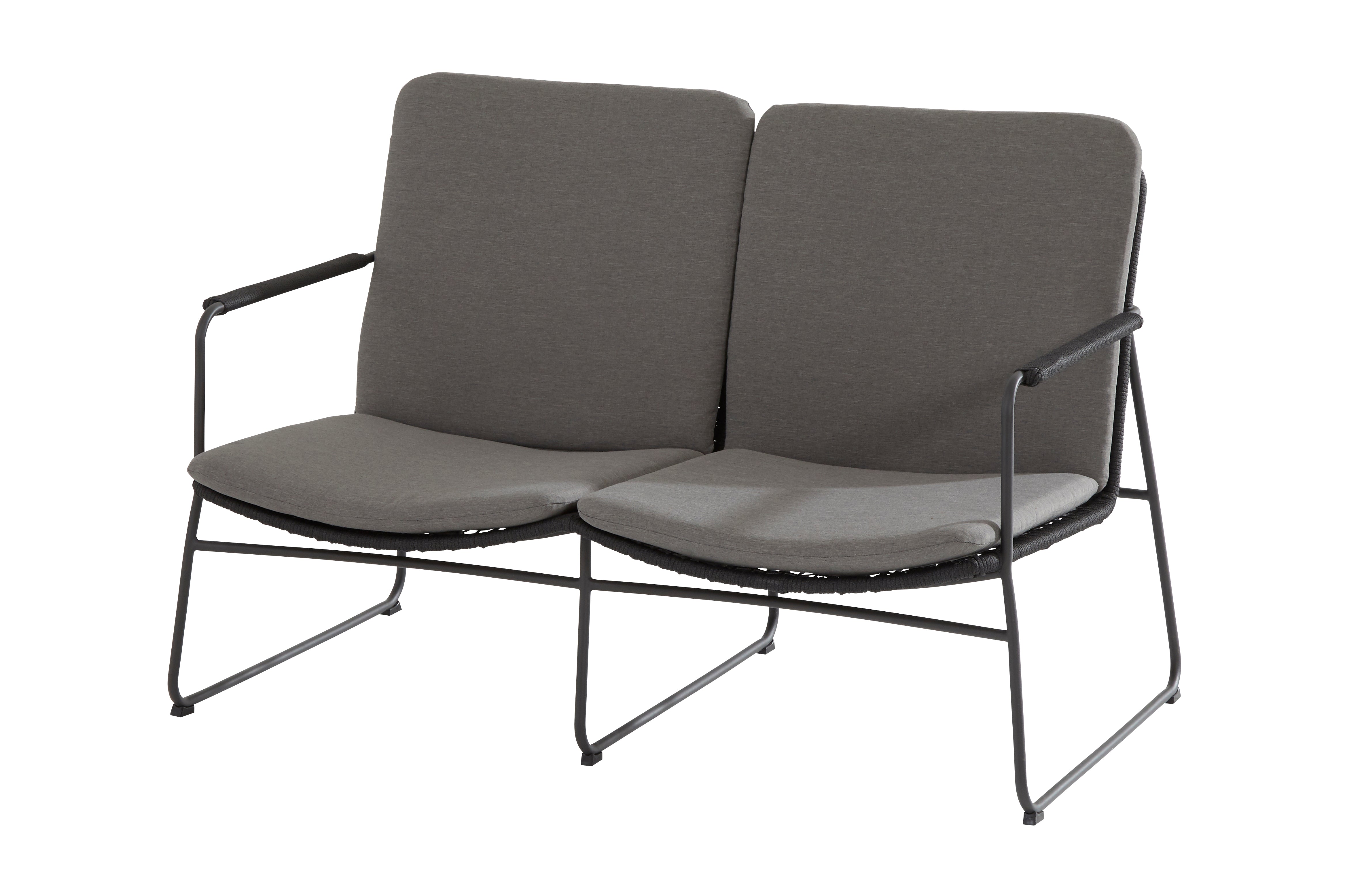 4 Seasons Outdoor Elba Living Bench 2 Seater With Seat And Back Cushions