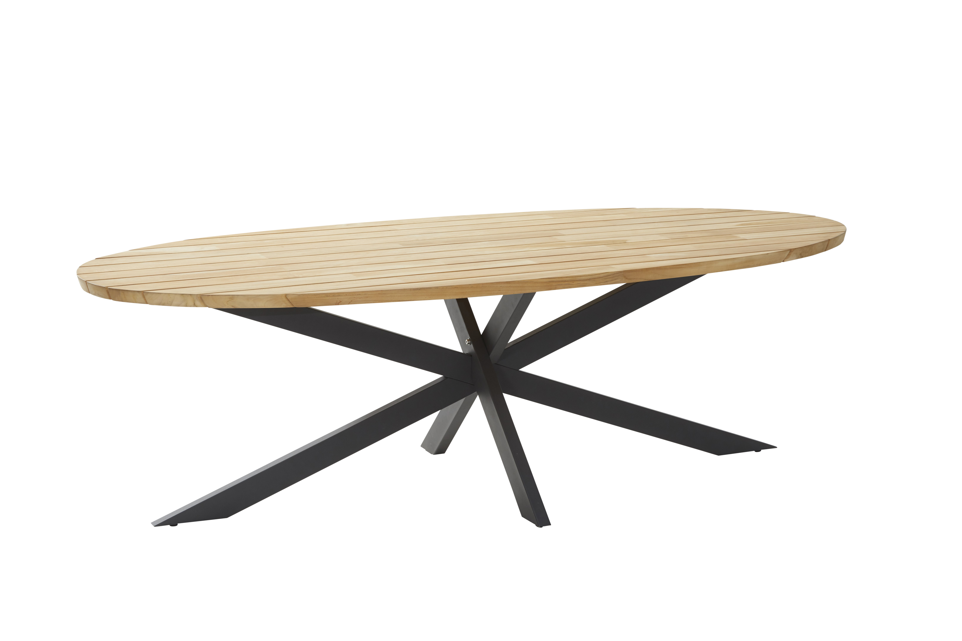 4 Seasons Outdoor Prado Dining Table Ellipse 240 X 115 Cm. Natural Teak Anthracite Legs