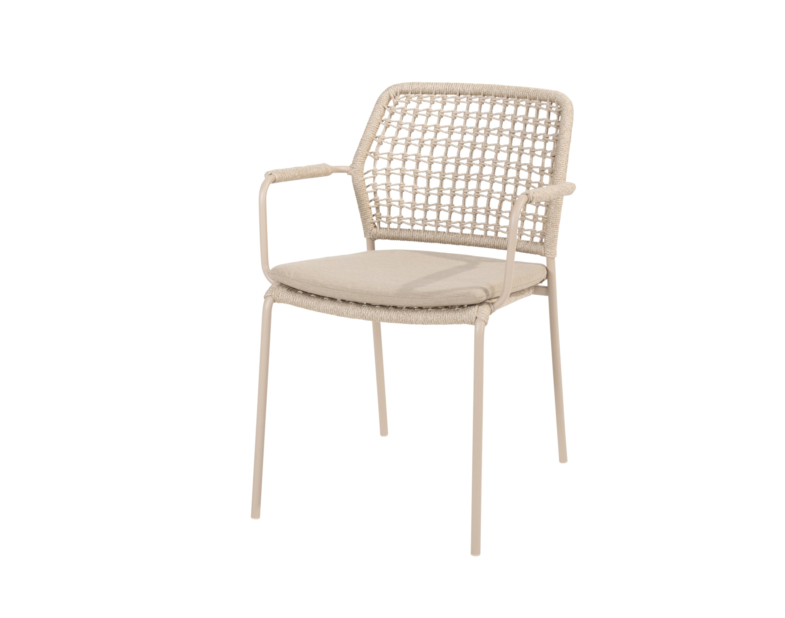 4 Seasons Outdoor Barista Stacking Dining Chair Latte