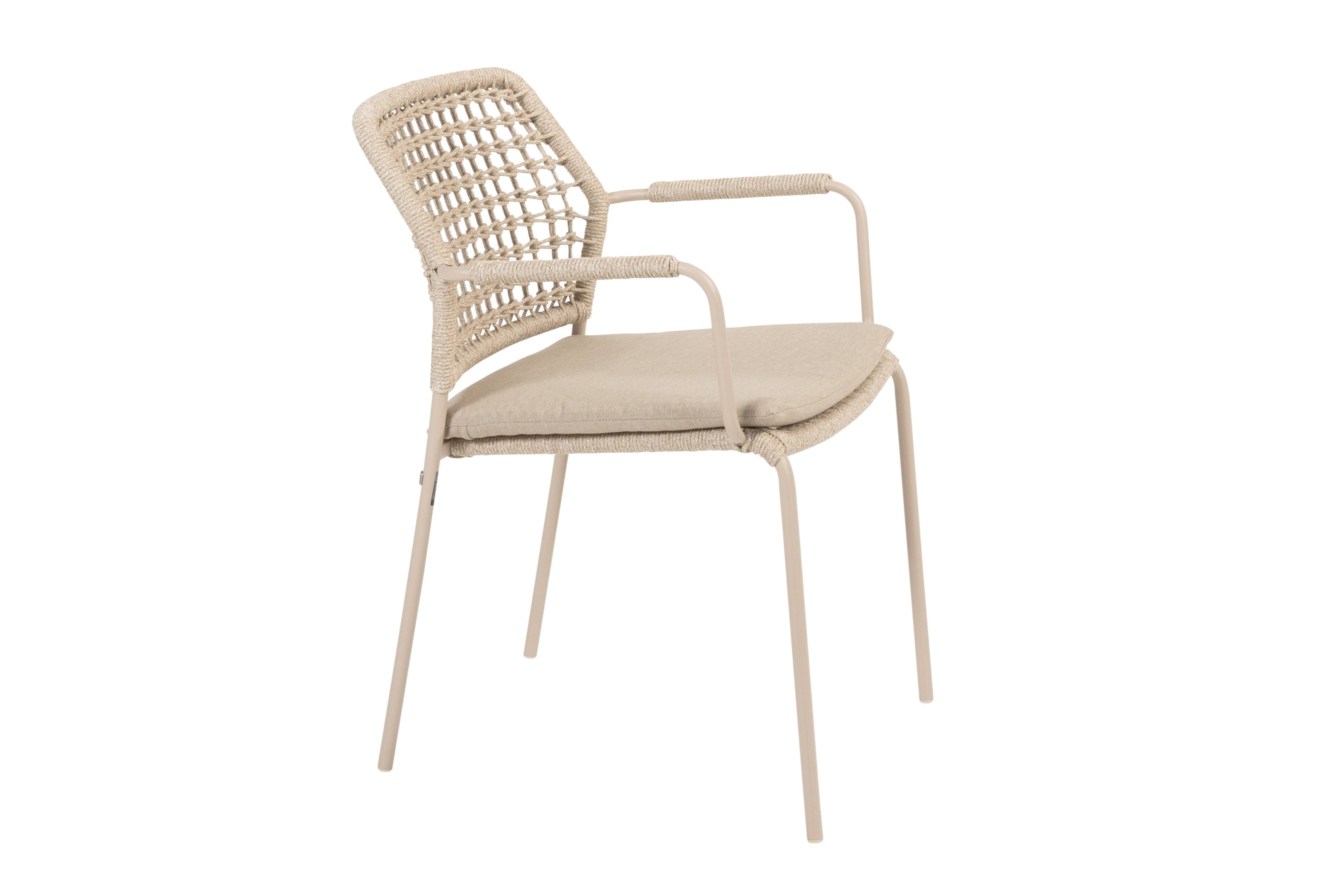 4 Seasons Outdoor Barista Stacking Dining Chair Latte