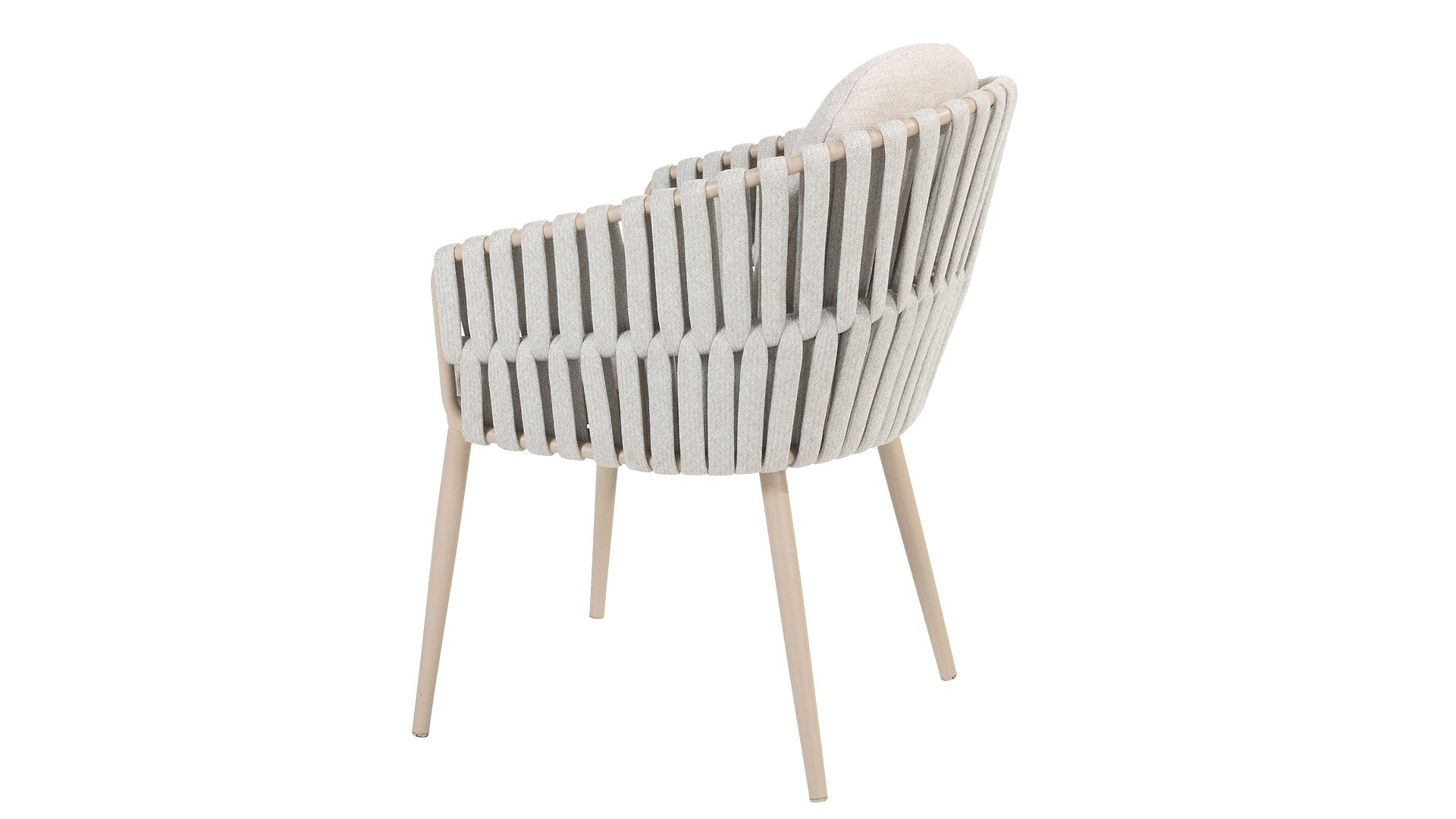 4 Seasons Outdoor Eva dining chair latte with 2 cushions