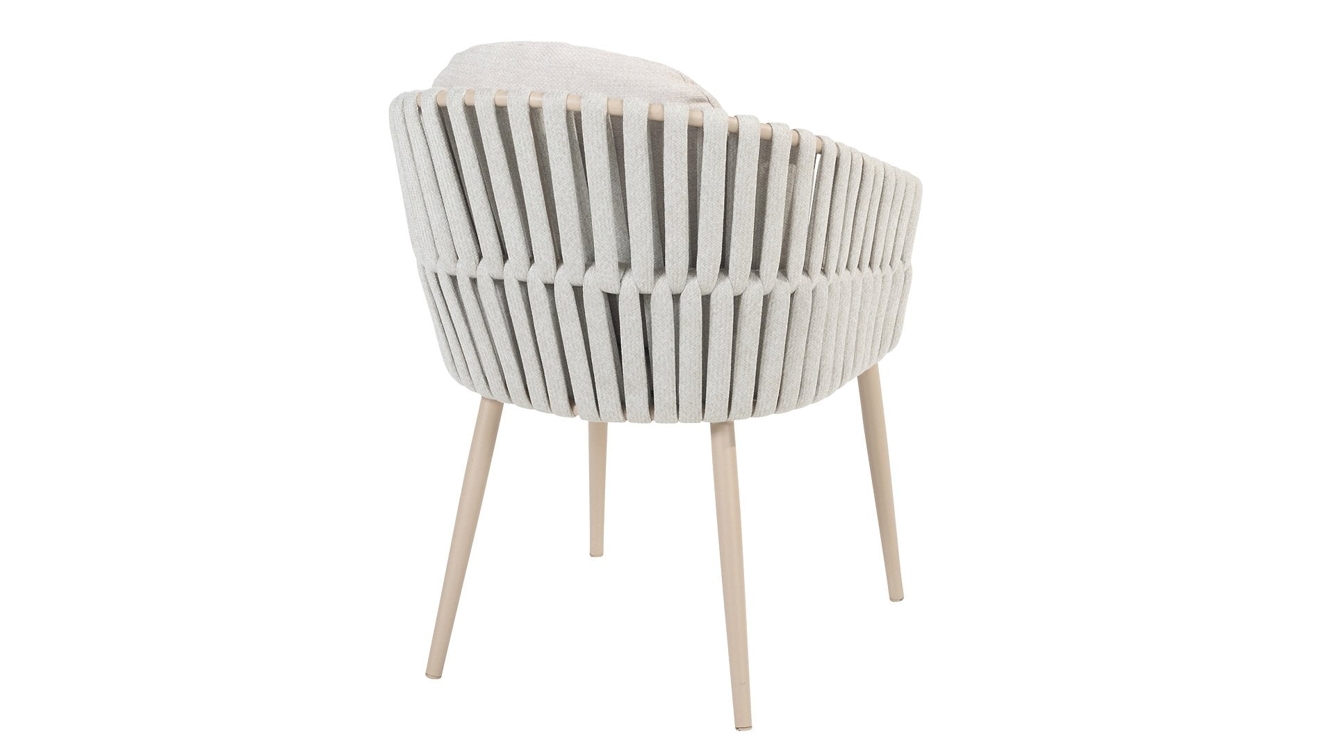 4 Seasons Outdoor Eva dining chair latte with 2 cushions