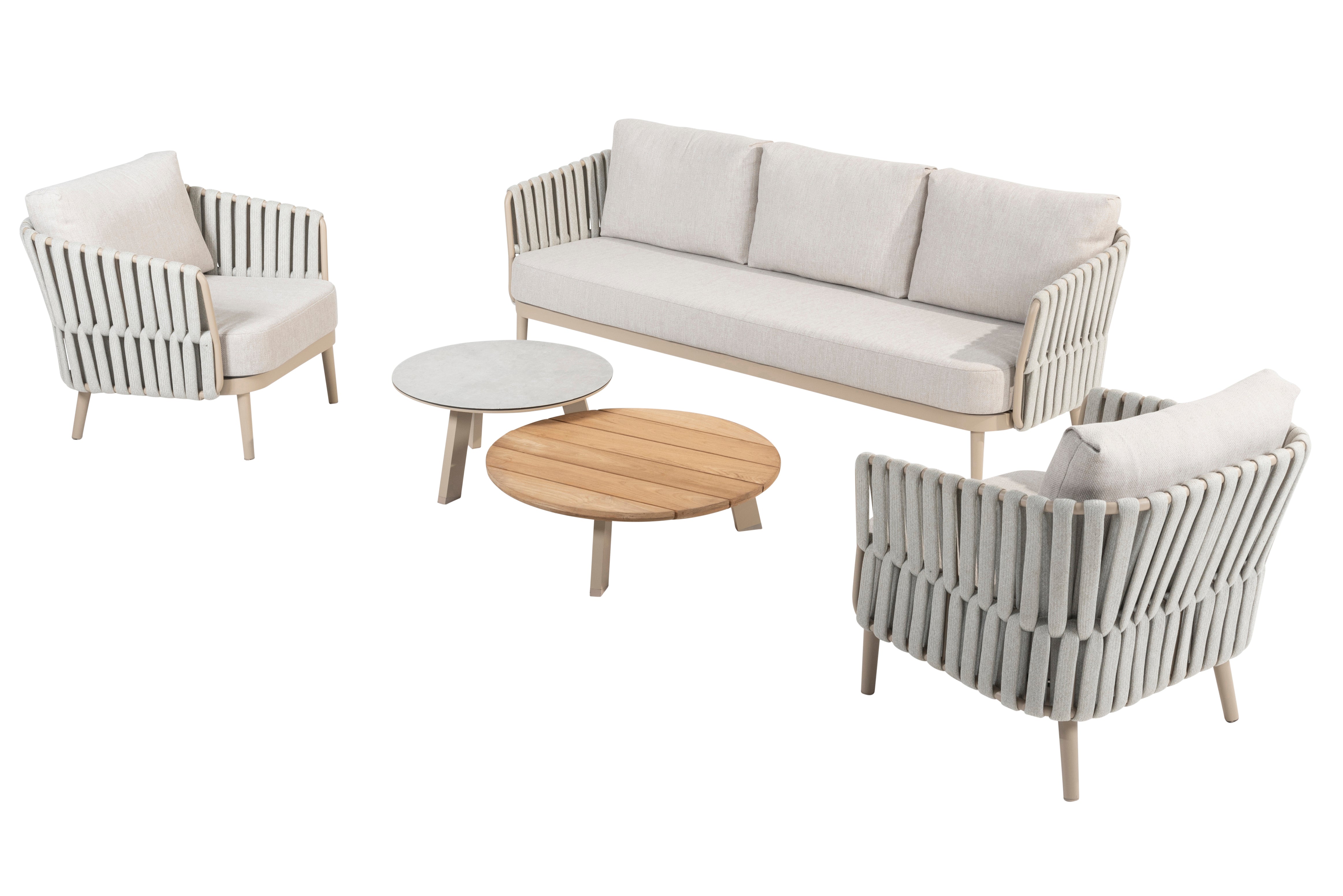 4 Seasons Outdoor Eva Lounge with Monroe Coffee Tables